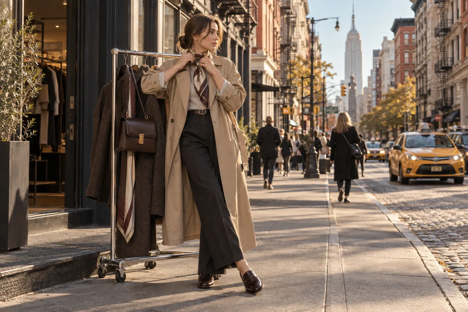 Street Style на NYFW: тренды переходного гардероба и контрастные сочетания
